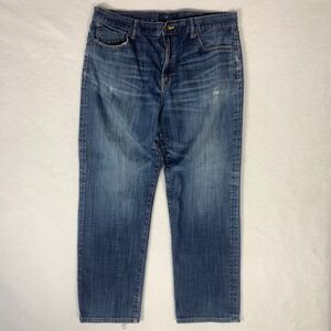 Lucky‎ Brand 329 Classic Straight Jeans Men Dark Wash Size 38x30 Stretch Denim